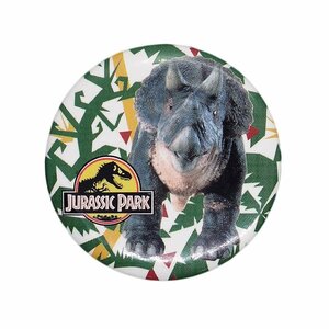 映画 ジュラシックパーク 缶バッジ 90's レトロ 缶バッチ ピンバッジ 恐竜 ピンバッチ JURASSIC PARK トリケラトプス