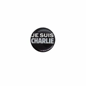 スローガン JE SUIS CHARLIE 缶バッジ バッチ シャルリー・エブド スローガン 缶バッチ ピンバッジ