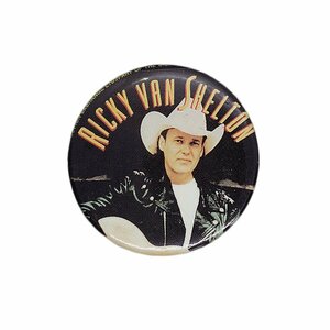 Ricky Van Shelton 缶バッジ 90's レトロ ビンテージ ピンバッジ カントリーミュージシャン 缶バッチ リッキー ヴァン シェルトン