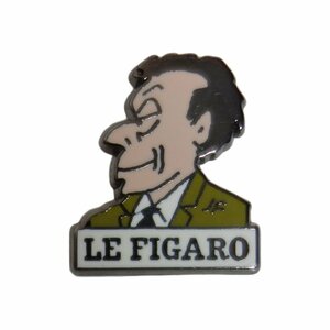 ピンズ ピンバッジ 留め具付き ピンバッチ LE FIGARO Jacques Faizant 風刺漫画 キャラクター レトロ