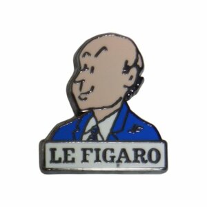 ピンズ ピンバッジ 留め具付き ピンバッチ LE FIGARO Jacques Faizant 風刺漫画 キャラクター レトロ