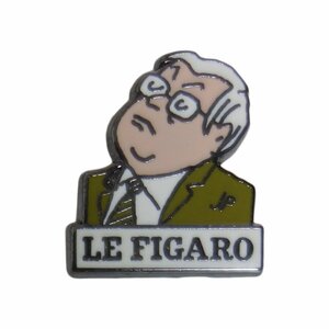 ピンズ ピンバッジ 留め具付き ピンバッチ LE FIGARO Jacques Faizant 風刺漫画 キャラクター レトロ