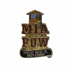 POW MIA ピンズ ミリタリー ピンバッチ 留め具付き レトロ