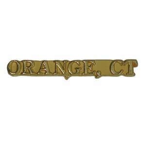 ピンズ ピンバッジ 留め具付き ピンバッチ 町名 ORANGE,CT コネチカット州 金色 文字 レトロ