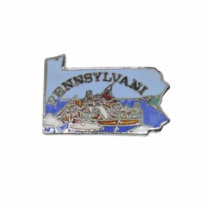 ピンズ ピンバッジ ピンバッチ ペンシルバニア州 PENNSYLVANIA 地図型 Mafco社 留め具付き レトロ