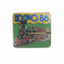 ピンズ ピンバッジ ピンバッチ EXPO86 ビンテージ ピンズ 蒸気機関車 留め具付き レトロ_画像1