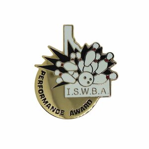 ピンズ ピンバッジ ピンバッチ ISWBA ボウリング アイダホ州 留め具付き