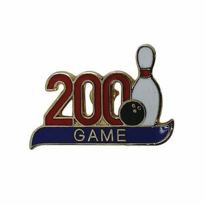 ピンズ ピンバッチ ピンバッジ 200GAME ボウリング 留め具付き