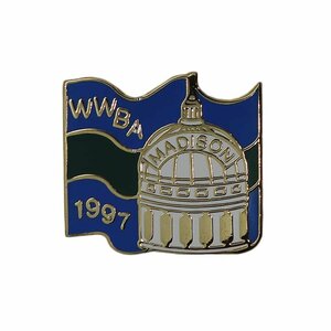 WWBA 1997 ボウリング ピンズ ピンバッチ レトロ ピンバッジ 留め具付き
