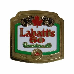 ピンバッチ ピンズ ビール Labatt 50 ビール ロゴ お酒 ラバット ピンバッジ 留め具付き レトロ