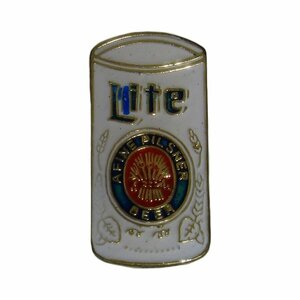 ピンズ ピンバッジ お酒 Miller Lite Beer ビール お酒 缶型 ミラー・ライト ピンバッチ 留め具付き レトロ