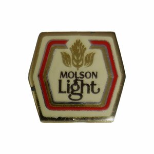 ピンズ ピンバッジ お酒ビールのロゴ Molson Light ピンバッチ 留め具付き レトロ