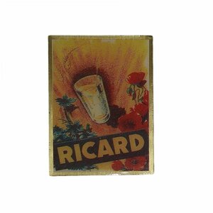 お酒 ピンズ RICARD パスティスピンバッジ ピンバッチ レトロ 留め具付き リカール