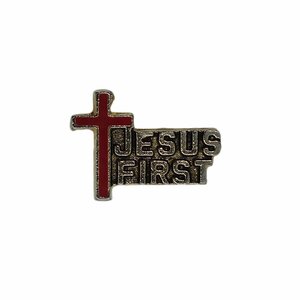 ピンズ ピンバッチ ピンバッジ 留め具付き JESUS FIRST 十字架