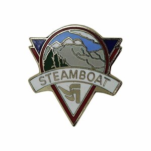 スキー場STEAMBOAT ブローチ ピンバッジ ピンバッチ 雪山