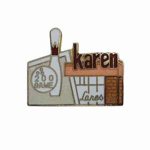 ボウリング ピンバッチ ブローチ ピンバッジ karen Lanes