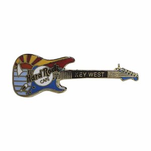 Hard Rock CAFE ギター ブローチ KEY-WEST 太陽 ピンバッチ ピンバッジ 90's コレクター