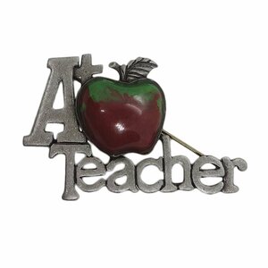 Danecraft 林檎 ブローチ A+ Teacher レトロ ピンバッチ ピンバッジ アクセサリー ヴィンテージ コスチュームジュエリー