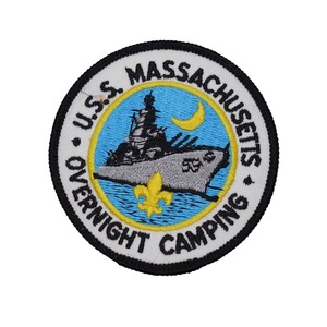 ビンテージ ボーイスカウト ワッペン パッチ 戦艦 U.S.S. MASSACHUSETTS アメリカ輸入雑貨