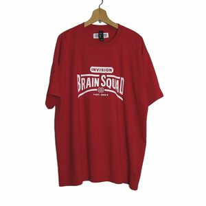 新品 tシャツ Hanes プリントTシャツ ヘインズ 赤 BRAIN SQUAD メンズ XLサイズ ティーシャツ