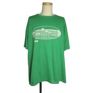 USA製 RUSSELL プリントTシャツ 緑 メンズXL 古着 ユーズド 半袖 tee ティーシャツ