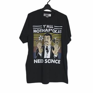 新品 tシャツ GILDAN プリントTシャツ 半袖 メンズ Lサイズ 黒色 ティーシャツ NEED SCIENCE