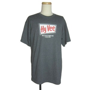 プリントTシャツ ティーシャツ お店 Hy Vee ショップロゴ Lサイズ 半袖 古着