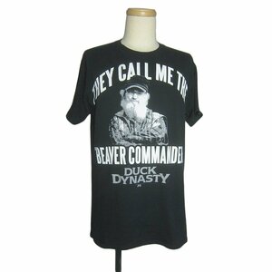 tシャツ tee プリントTシャツ テレビ番組 DUCK DYNASTY 黒色 古着 メンズ Mサイズ位