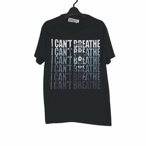 新品 tシャツ FRUIT OF THE LOOM プリントTシャツ デッドストック メンズ Mサイズ 黒色 ティーシャツ 半袖 トップス I CAN'T BREATHE