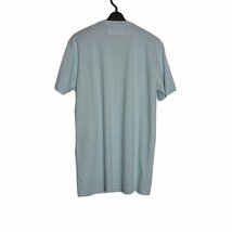 新品 雪の結晶 動物の足跡 プリント Tシャツ 水色 ライトブルー 半袖 Mサイズ トップス ティーシャツ_画像2