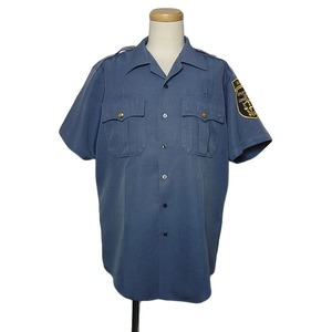 Landsman ヴィンテージ ワークシャツ メンズ XLサイズ位 半袖 古着 袖にワッペン