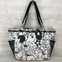 tokidoki for LeSportsac トキドキフォー レスポートサック レスポ ナイロン トートバッグ ブラック/ホワイト LH632023122908_画像1