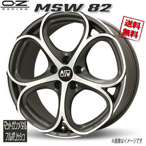 OZレーシング MSW82 マットガンメタルフルポリッシュ 20インチ 5H110 9J+31 4本 65.06 業販4本購入で送料無料