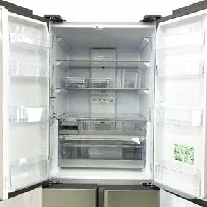 2023年製 AQUA アクア 冷凍冷蔵庫 フレンチドア 観音開き 4ドア 420L 自動製氷 ツインLED野菜ルーム クイック冷凍 AQR-TZ42N TD03084Nの画像6