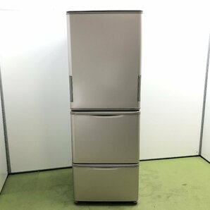 美品★シャープ SHARP 冷凍冷蔵庫 左右開き どっちもドア 3ドア 350L ローウエスト設計 ナノ低温脱臭触媒 脱臭 SJ-W352C-N YD04096Nの画像2