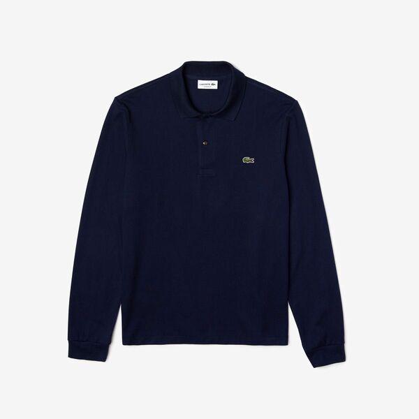 日本製 ラコステ LACOSTE L1312 ネイビー 長袖ポロ 5 L XL| L1212 L1312 ジョンスメドレー