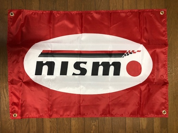 送料無料！お部屋に！NISMO　ニスモロゴ赤　バナー　タペストリー　フラッグ 旗　通常サイズ　R35　Z34　ニスモ　マーチ　ノート　オーラ