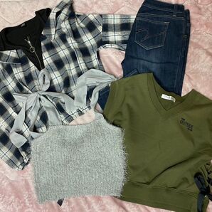 レディース服・デニムジーンズまとめ売り4点セット