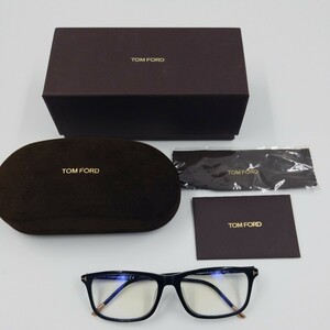 トムフォード メガネフレーム TOMFORD TF5646-D-B 001 アジアンフィット ブルーライトカット だて眼鏡　【新品未使用】