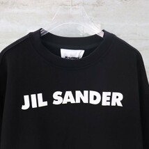 新品☆JIL SANDER ジルサンダー Logo Long Sleeve tee 長袖シャツ BLACK 黒 ロンT フロントロゴ シャツ size L 男女兼用_画像3