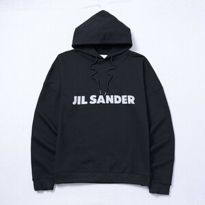 新品未使用☆JIL SANDER☆ジルサンダー☆リフレクターロゴパーカー☆イタリア製☆ブラック黒☆サイズL ☆