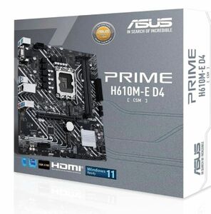 未使用 ASUS PRIME H610M-E D4 Intel LGA1700 Motherboard マザーボード M-ATX