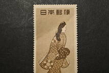 未使用 切手趣味週間 見返り美人 昭和23年 浮世絵師「菱川師宣」 日本切手 切手趣味の週間記念 記念切手 コレクター_画像2