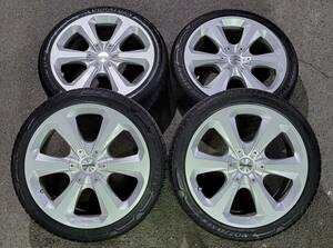 中古 20インチ MOMO SENTRY タイヤ付4本セット 245/40R20 8.5J +45 5穴 114.3 モモ セントリー アルファード ヴォクシー フーガ オデッセイ