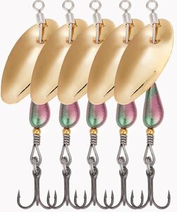 [ postage 185 jpy ]* translation have *.. spinner trout lure 5 piece set |3.3gto Rebel hook installation small .. Area 3.3SAr- gold 5-