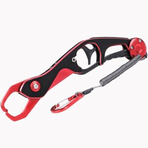 【送料185円】 フィッシュグリップ 赤 ロングタイプ 25cm 軽量アルミ合金 フィッシンググリップ Apix-Red-