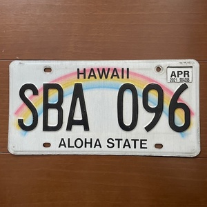 [ rare ] Hawaii number plate license Rainbow after part for plate HAWAII USDM HDM 163