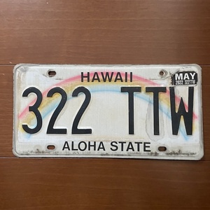 【レア】ハワイ ナンバー プレート ライセンス レインボー 後部用プレート HAWAII USDM HDM 168