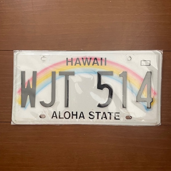 【レア】ハワイ ナンバー プレート ライセンス レインボー 前部用プレート HAWAII USDM HDM 183