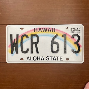 【レア】ハワイ ナンバー プレート ライセンス レインボー 後部用プレート HAWAII USDM HDM 205